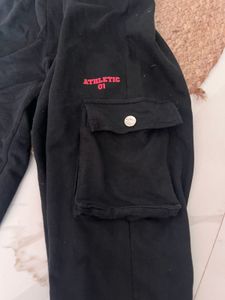Black Cargo Jogger Pants
