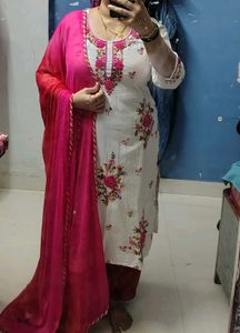 hand Embroidered Kurta Set n extra top duppata