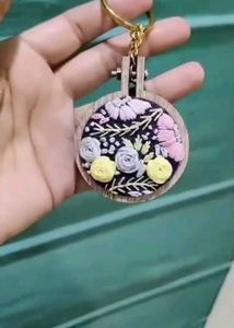 Hand Embroidered Keychain 🗝️