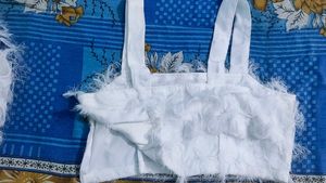 White Fringe Two-Piece Set