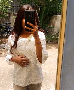 White Chikankari Kurti