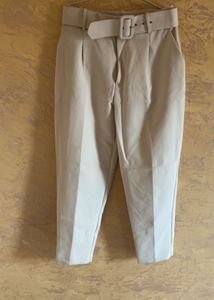 Chic High-Waisted Belted Trousers