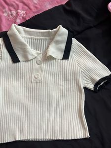 Cute White Polo Top