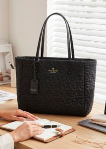 Kate Spade Black Quilted Tote Bag