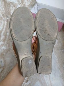 Rose Gold Flat Sandals