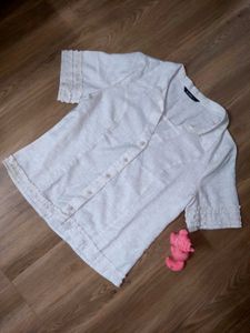 Classic White Button-Up shirt top