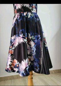 Floral Strapless Midi Dress