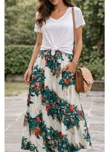 Bohemian Floral long skirt