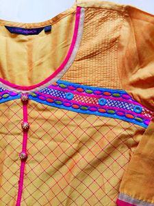 Artificial Silk Rangmanch Brand Kurti.