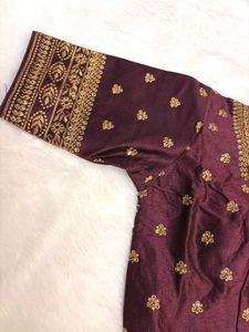 Elegant Purple Embroidered Blouse