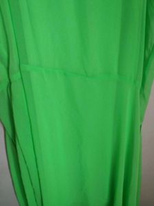 Neon Green Lace Trim Cami Dress