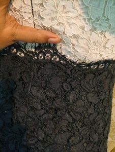 Chic Black &amp; White Lace Dress