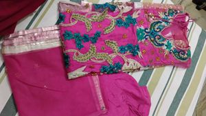 Pink Embroidered Kurta Set