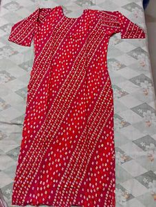Beautiful Pink Bandhani Print Kurta
