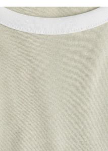 Light Green T-Shirt with White Trim