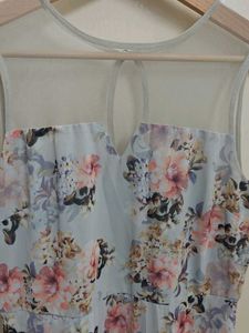 Light Blue Floral Maxi Dress