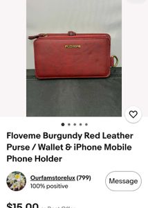 Genuine Leather Phone Wallet Card Holder