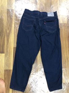 Men Dark Wash High-Waisted Jeans