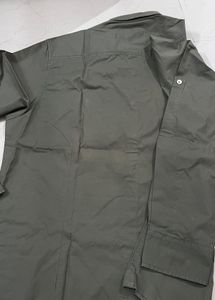 Men's Solid Olive Green Casual Shirt