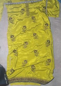 Vibrant Yellow Embroidered Kurta