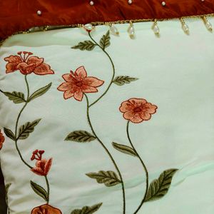 Elegant Embroidered unstitched suit, dress materia