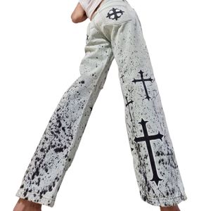 Hand Painted Distressed Jeans