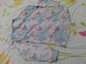 Abstract Print Button-Down Shirt