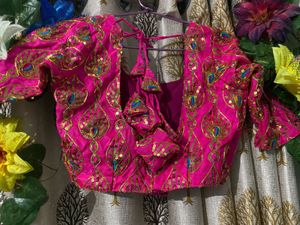 Pink Sequin Embellished Blouse