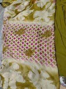 Women's Olive Green Printed Kurta set