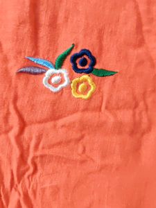 Orange Short Kurti -top