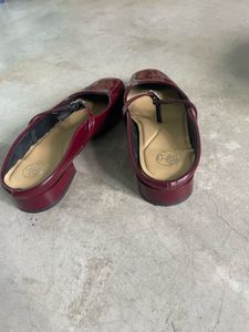 Chic Burgundy Patent Mary Janes