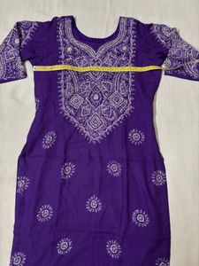 Royal Purple Embroidered 3Pc Suit Set