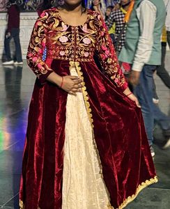 Velvet Ethnic Gown nd skirt 🤍❤️