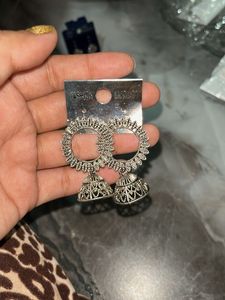 Elegant Oxidized Jhumka Earrings