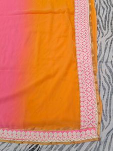 beautiful three colours saree