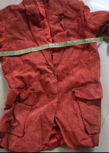 Red Casual Blazer