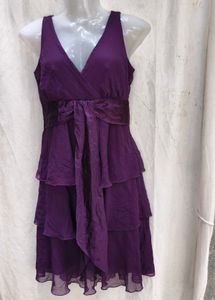 6307. Stunning Purple Tiered Dress