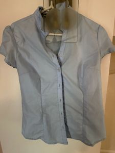 Light Blue Short Sleeve Button-Up Shirt