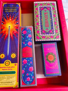 Diwali Pop-Up Card with fragrance items