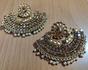 Exquisite Kundan & Pearl Jhumkas