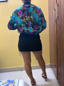 Stylish Floral Bomber Jacket