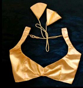 Satin Non Padded Strappy Deep neck Blouse