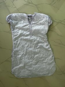 Light Blue Embroidered Kurta