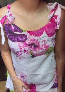 Floral Print mini dress with adjustable straps