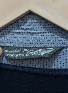Crocodile Imported Navy Blue Long Sleeve Pullover