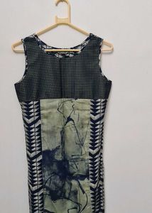 Boho Abstract Print Sleeveless kurta