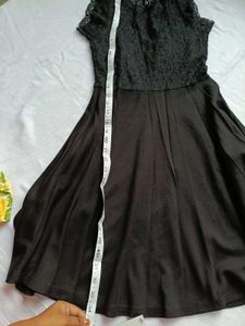 Elegant Black Lace Fit &amp; Flare Dress