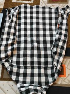Women's Black &amp; White Checked Shirt
