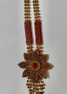 Red &amp; Gold Indian Bridal Jewelry Set and Free cosm