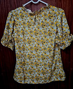 Yellow Floral Top